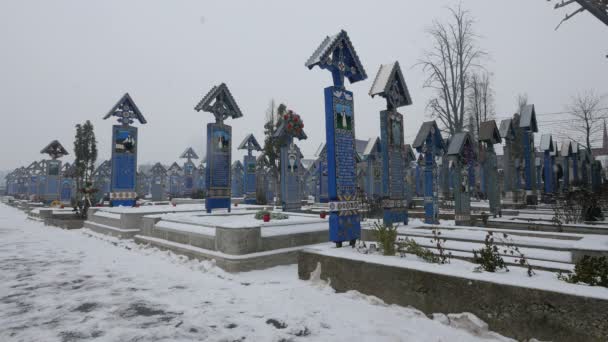 Mutlu Mezarlık Kışın Görüldü Sapanta — Stok video