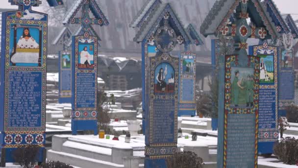 Merry Mezarlığı Nda Mezar Haçları — Stok video