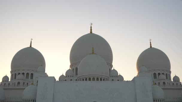 Grande Mosquée Cheikh Zayed Vue Crépuscule — Video