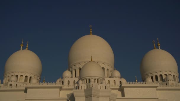 谢赫扎耶德大清真寺 有圆顶 — 图库视频影像
