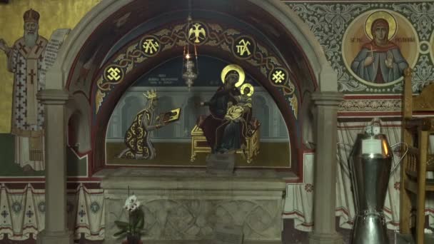 普特那修道院的壁画 — 图库视频影像
