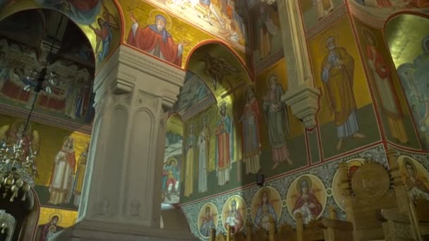 Painted Walls Putna Monastery — Stock Video