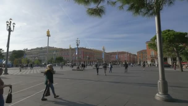 Människor Massena Square Nice — Stockvideo