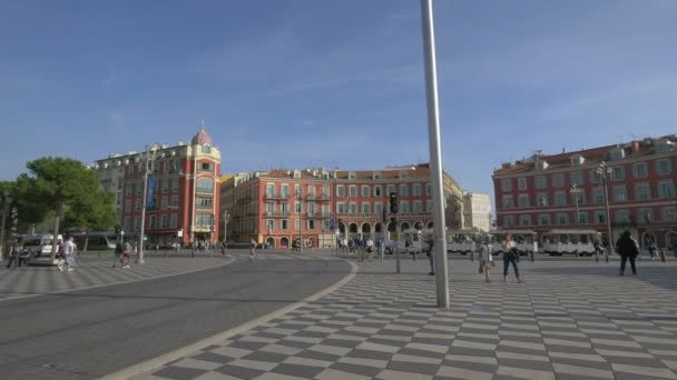 Vida Cidade Massena Square Nice — Vídeo de Stock