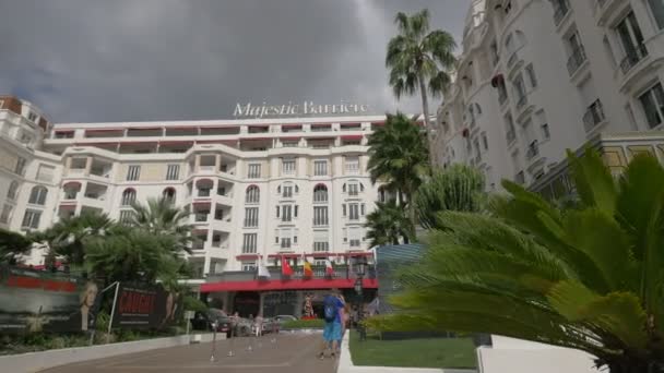 Majestic Barriere Hotel Fasad — Stockvideo