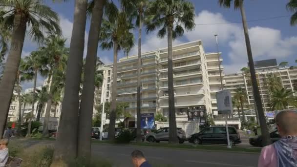 Buildings Boulevard Croisette — Stock Video