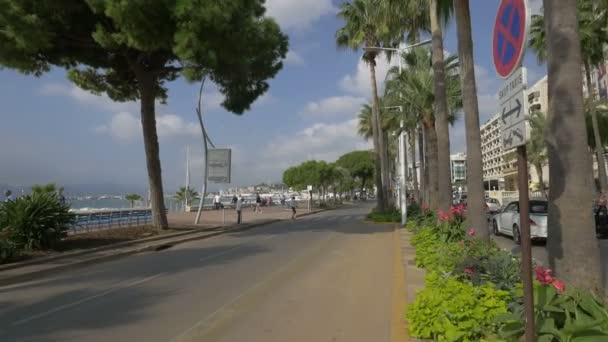 Boulevard Und Promenade Croisette — Stockvideo