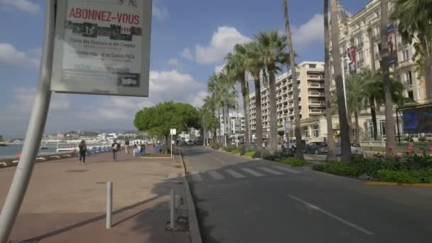 Promenade Und Boulevard Croisette — Stockvideo