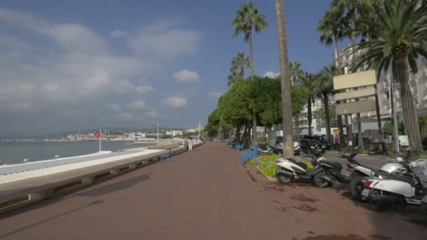 Paseo Marítimo Cannes — Vídeos de Stock