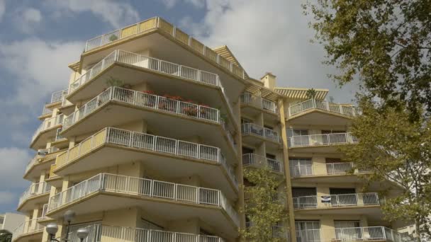 Bâtiment Avec Balustrades Balcons — Video