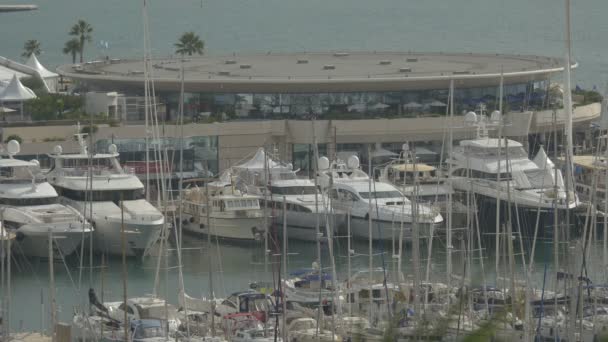 Будівництво Круглої Будівлі Port Vieux — стокове відео