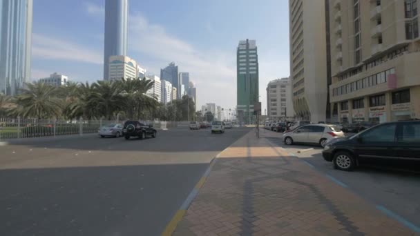 Street Buildings Abu Dhabi — Stock Video
