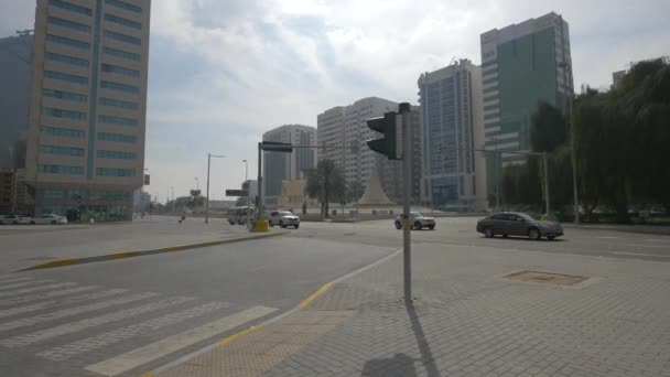 Driving Etihad Square Abu Dhabi — Αρχείο Βίντεο
