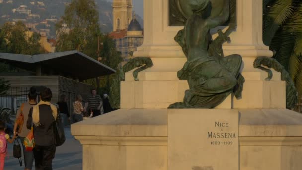 Monumento Marechal Andre Massena Nice — Vídeo de Stock