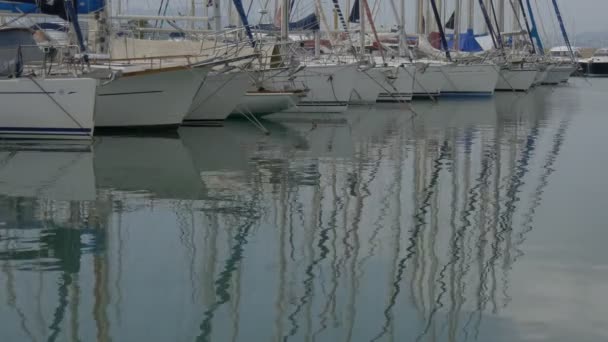 Anchored Sailing Boats Video — Stock Video