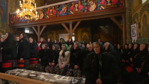 Vrouwen Zingen Kerk Oncesti — Stockvideo