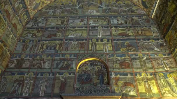 Murar Moldaviens Kloster — Stockvideo