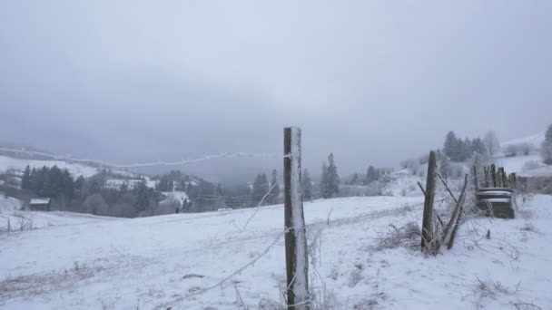 Krajobraz Dealul Stefanitei Zimą — Wideo stockowe