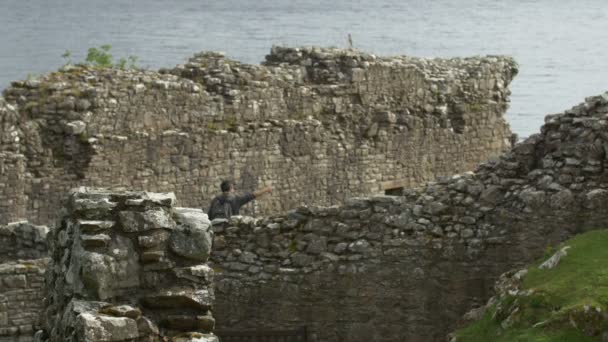 Stone Ruined Castle Water — 图库视频影像