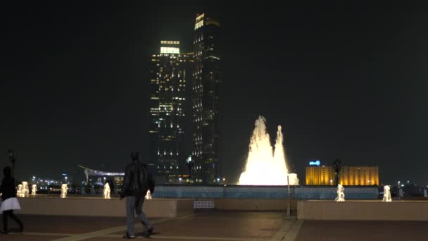 Fontein Bij Het Regis Hotel Abu Dhabi — Stockvideo