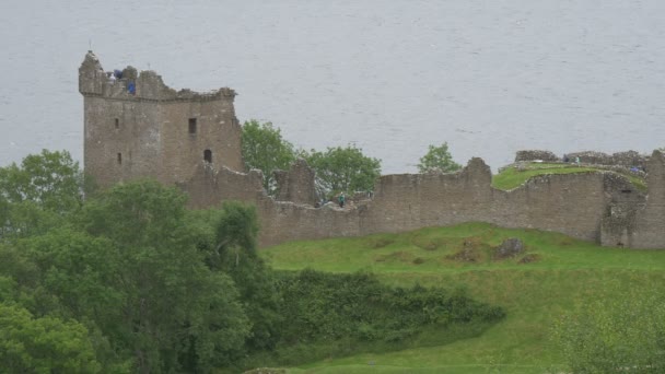 城堡的石头废墟 — 图库视频影像