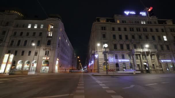 Night Timelapse Vienna — Stock Video