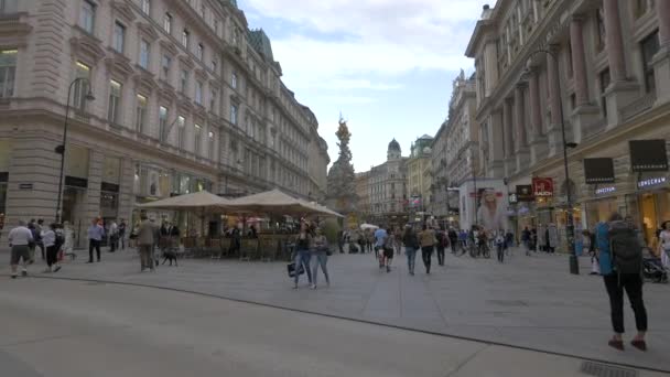 Walking Graben Street — Stock Video