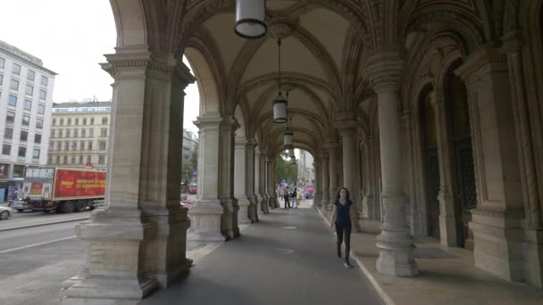 Arched Passageway Vienna Austria — Stock Video