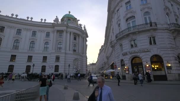 ミヒャエル広場 ウィーン オーストリア — ストック動画