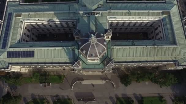 Aerial Naturhistorisches Museum Surroundings — Stockvideo