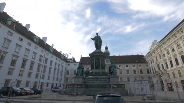 Статуя Кайзера Франца Денкмаля — стоковое видео