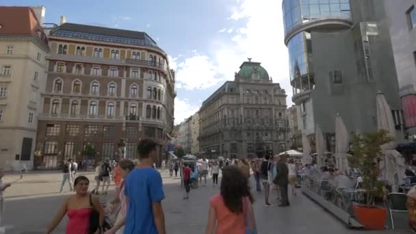 Vandring Stephansplatz Wien Österrike — Stockvideo