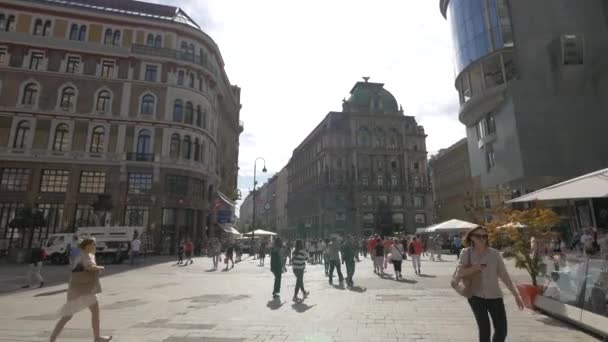 Edificios Stephansplatz Viena Austria — Vídeos de Stock