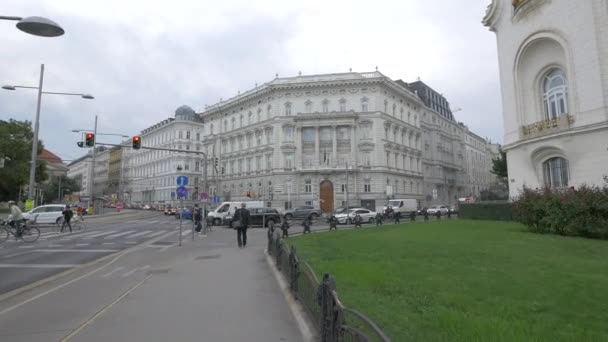 Condução Guhausstrae Street Viena Áustria — Vídeo de Stock