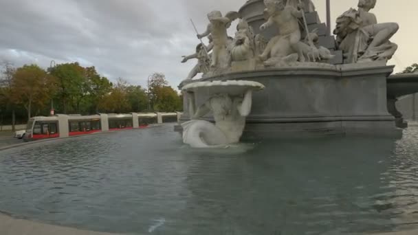 Pallas Athena Fountain Viena Áustria — Vídeo de Stock