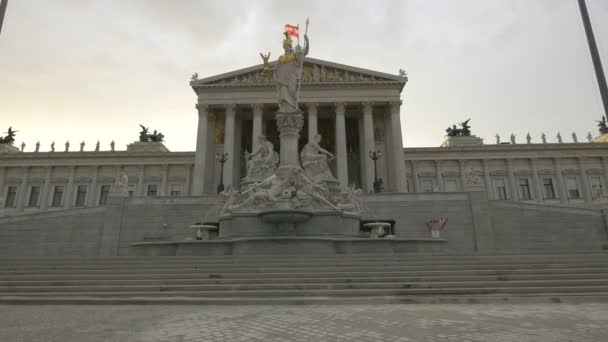 Parlamento Visto Una Giornata Nuvolosa — Video Stock