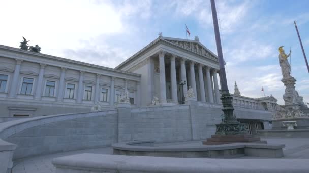 Het Oostenrijkse Parlement Wenen Oostenrijk — Stockvideo