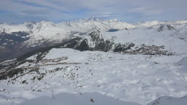 Montanhas Cobertas Neve — Vídeo de Stock