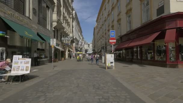 Kohlmarkt Street Wien Österrike — Stockvideo