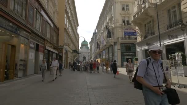 Emberek Kohlmarkt Utcában — Stock videók