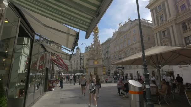 Vida Ciudad Cerca Pestsule Viena Austria — Vídeos de Stock