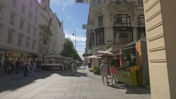 ウィーンのショッピング街 — ストック動画