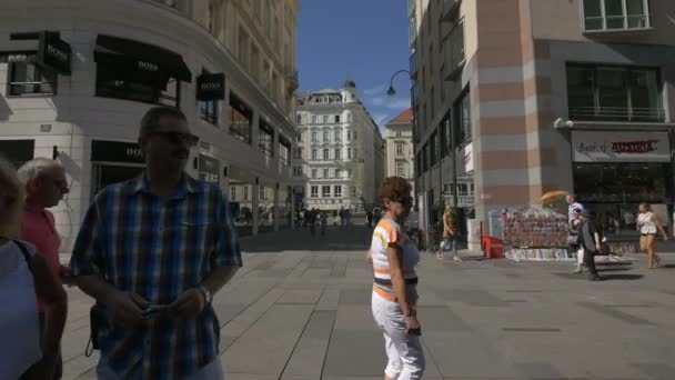 Krntner Strae Donnergasse Street Vienna Austria — Video Stock