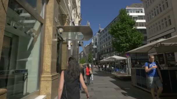 Gente Caminando Por Estrecho Krntner Viena Austria — Vídeo de stock