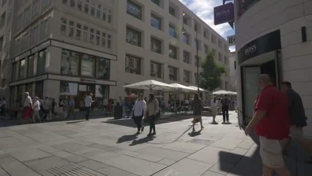 Caminando Por Calle Krntner Strae Donnergasse Viena Austria — Vídeo de stock