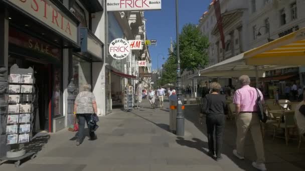 Tiendas Restaurantes Aire Libre — Vídeo de stock