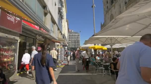 Café Aire Libre Tiendas Recuerdos — Vídeos de Stock