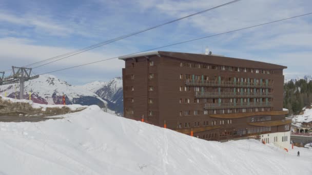 Hotel Plagne Ski Resort — Stock Video