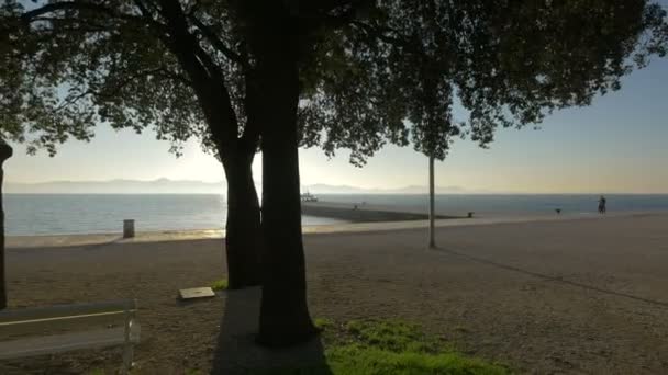 Zadarské Nábřeží Slunci — Stock video