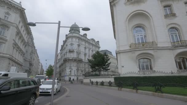 Budynki Schwarzenbergplatz Wiedeń — Wideo stockowe